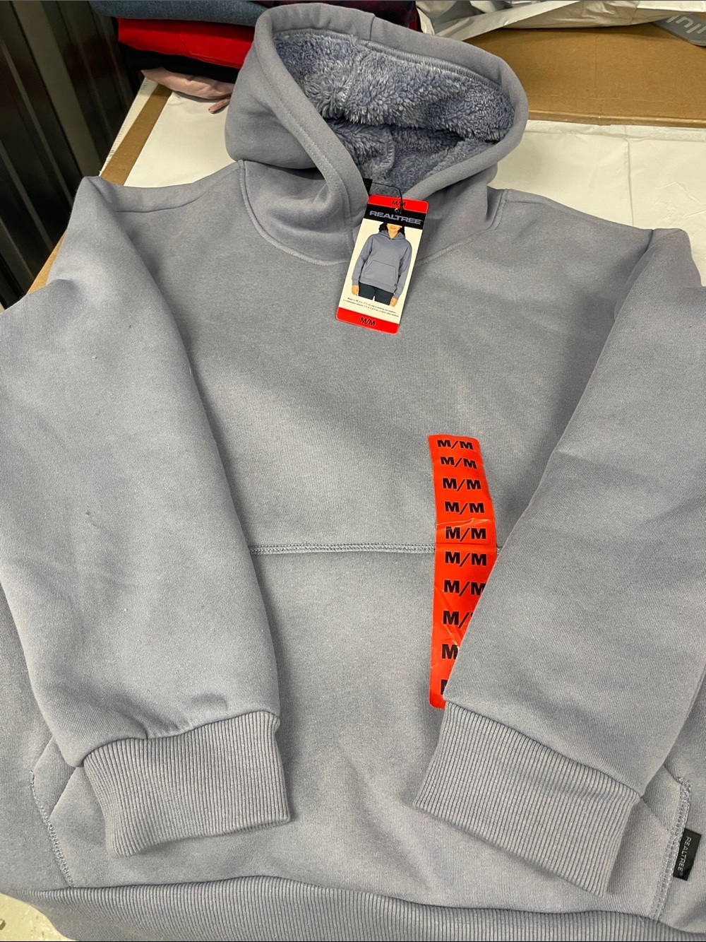 Realtree Gray Sherpa-Lined Hoodie